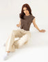 WIDE LEG MUSLIN TROUSER